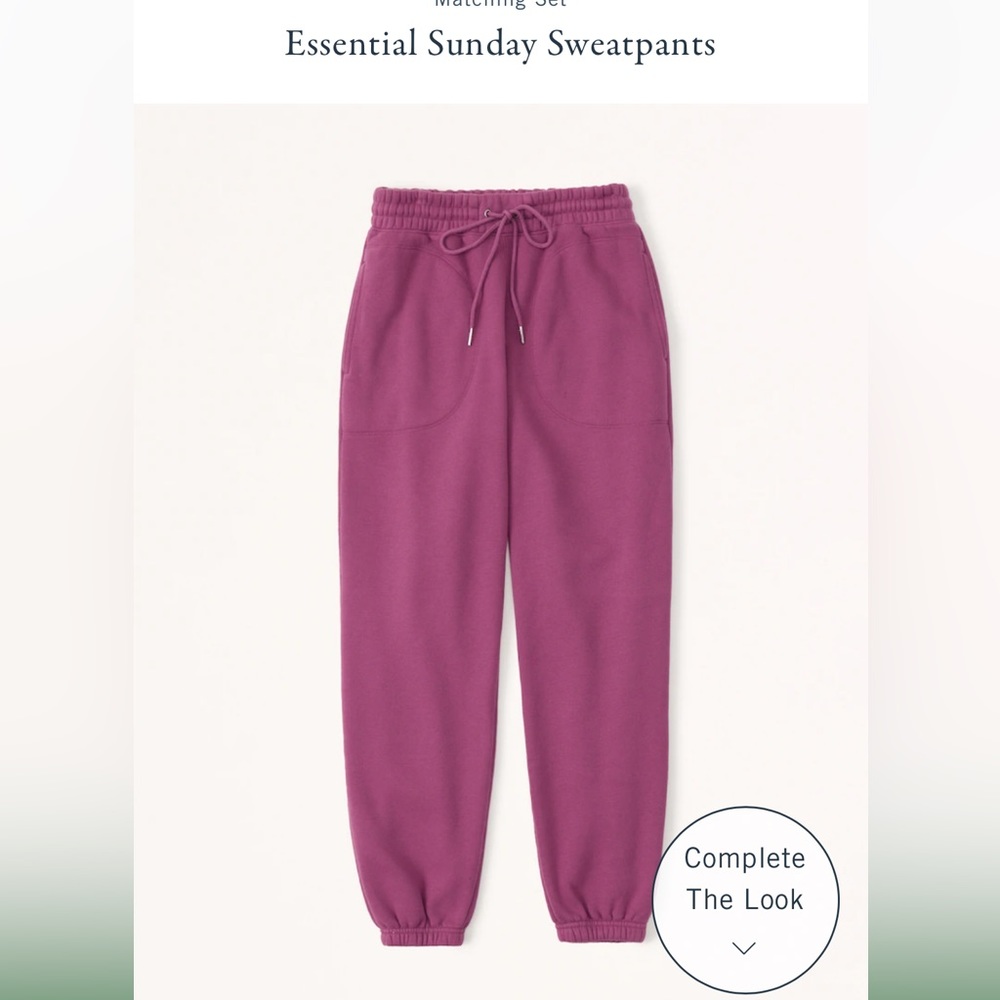 A&F Essential Sunday Sweatpants in Dark Pink
